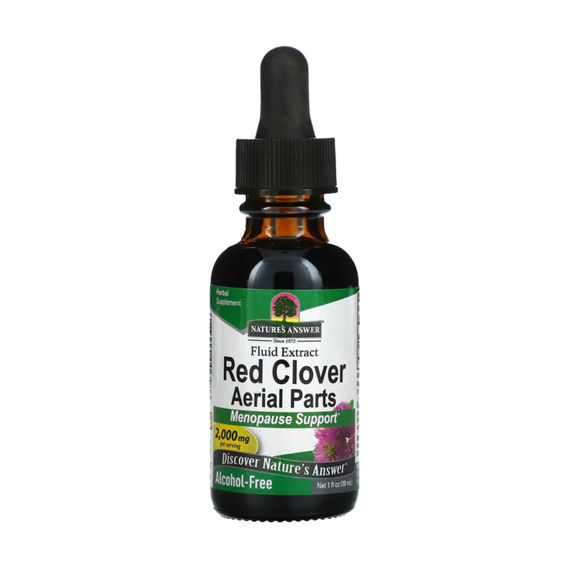 Екстракт червоної конюшини Nature's Answer Red Clover Aerial Parts 2000 мг, в рідині, 30 мл